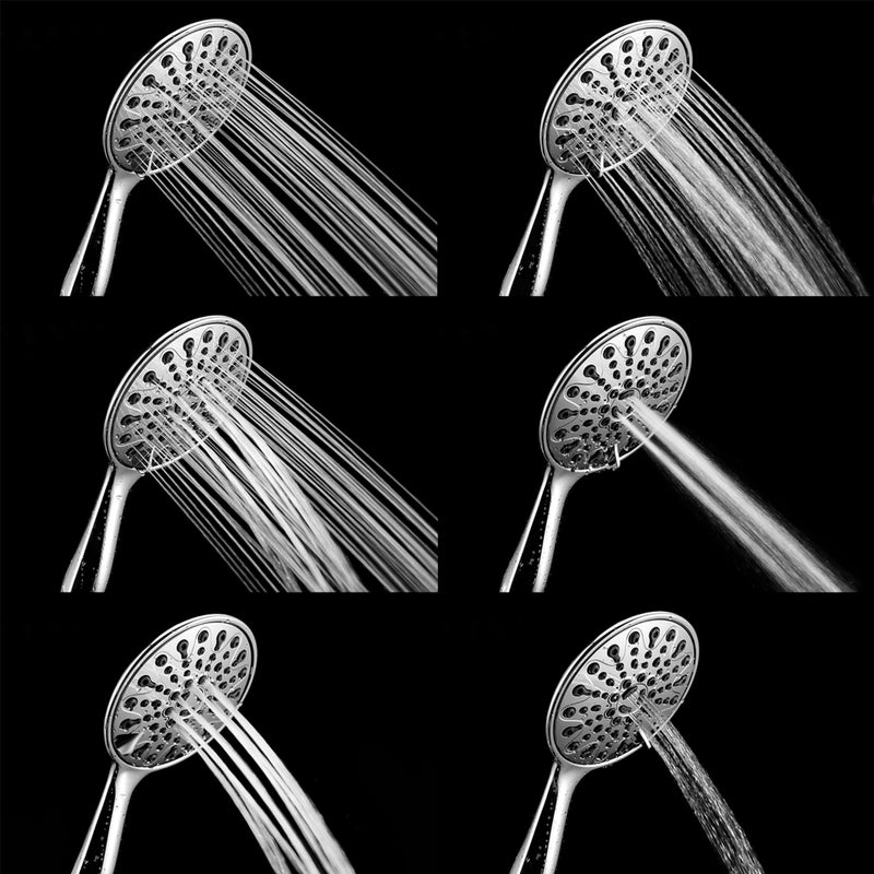 Couradric Handheld Shower Head, 6" Oil-Rubbed Bronze Face 6 Spray Setting Shower Head with High Pressure, Brass Swivel Ball Mount and Extra Long Flexible Stainless Steel Hose - Image 2